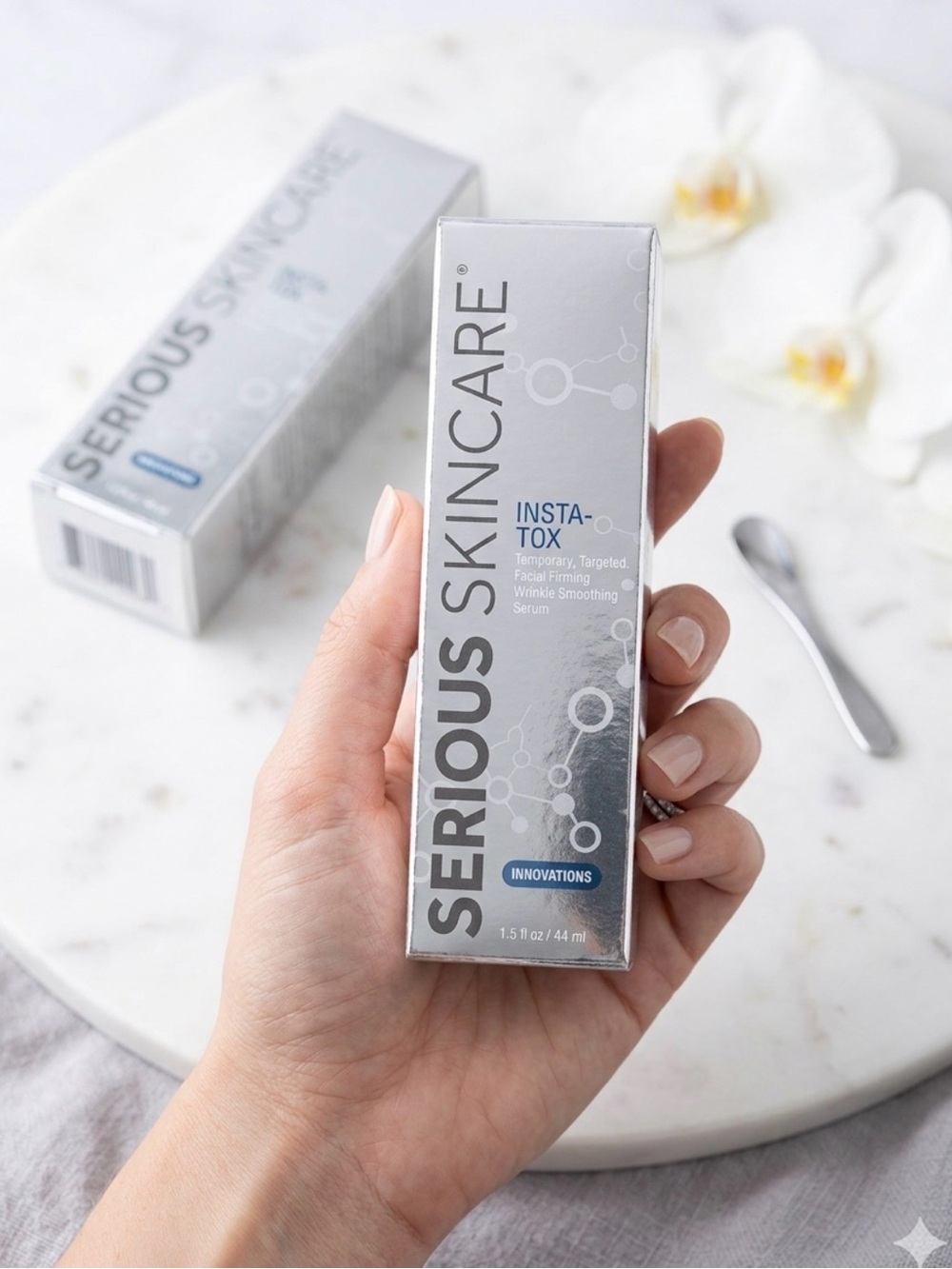 Serious Skincare Insta-Tox Firming Serum – Silver Large. 1.5 fl oz